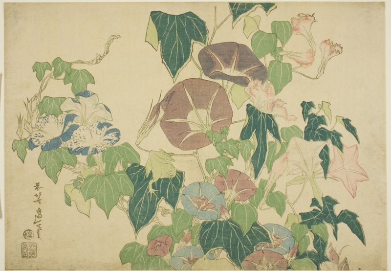 Morgenröte und Baumfrosch, 1825 | Hokusai | Giclée Papier-Kunstdruck