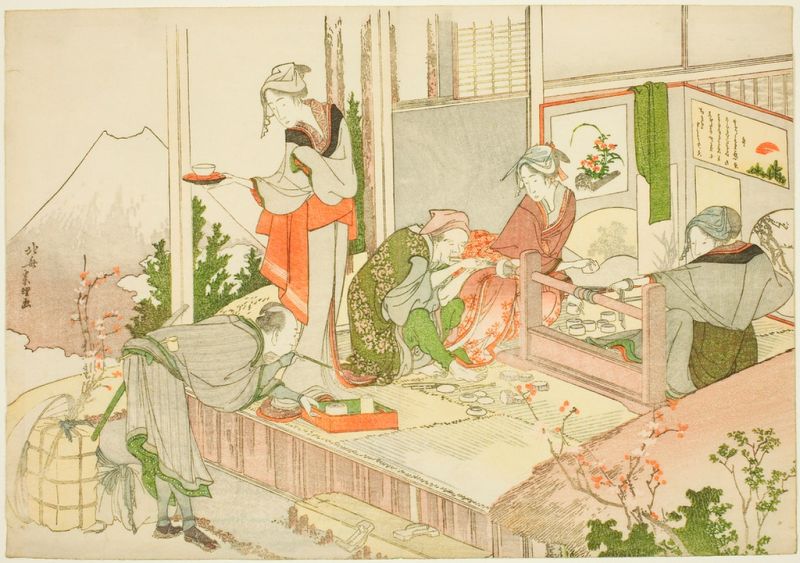 Das Atelier eines Handwerkers, aus dem Album Der Nebel von Sandara, 1798 | Hokusai | Giclée Papier-Kunstdruck