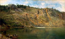 Homer Dodge Martin | The Iron Mine, Port Henry, New York, c.1862 | Giclée Canvas Print