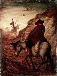 Sancho and Don Quixote, undated by Honore Daumier | Canvas Print