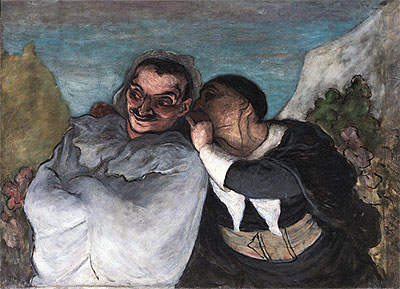 Honore Daumier | Crispin and Scapin (Scapin and Sylvester), c.1863/65 | Giclée Canvas Print