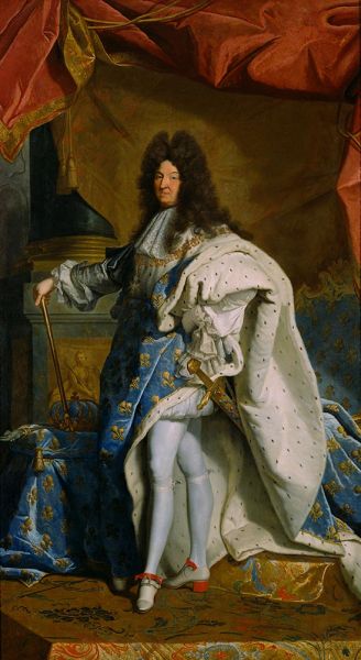 Porträt von Ludwig XIV. von Frankreich, a.1701 | Hyacinthe Rigaud | Giclée Leinwand Kunstdruck