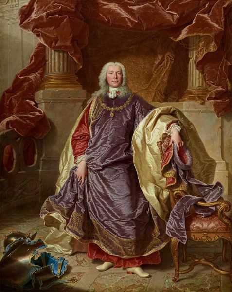 Porträt von Fürst Joseph Wenzel I. von Liechtenstein, 1740 | Hyacinthe Rigaud | Giclée Leinwand Kunstdruck