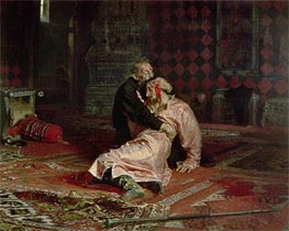 Ivan the Terrible and his Son on the 16th November, 1581, 1885 by Repin | Canvas Print