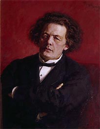 Portrait of Anton Grigoryevich Rubinstein, 1881 by Repin | Canvas Print