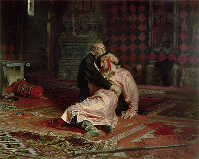 Ivan the Terrible and his Son on the 16th November, 1581, 1885 | Repin | Giclée Canvas Print