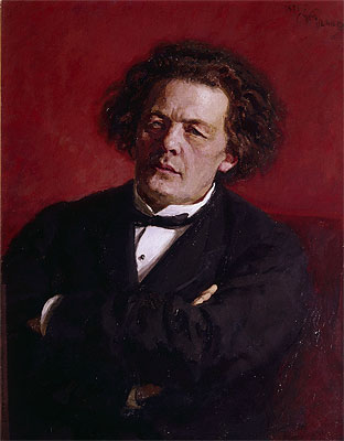 Portrait of Anton Grigoryevich Rubinstein, 1881 | Repin | Giclée Canvas Print