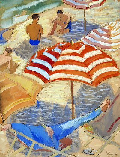 Am Strand, n.d. von Isaac Grünewald | Leinwand-Kunstdruck