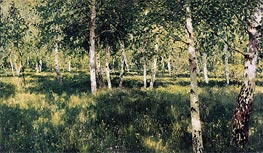 Birch Grove, 1889 von Isaac Levitan | Leinwand Kunstdruck