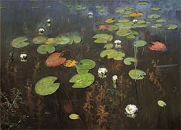 Water Lilies, 1895 by Isaac Levitan | Canvas Print