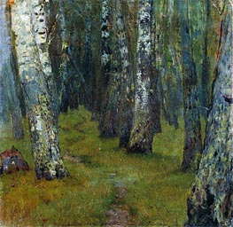 Birches. Grove Outskirts | Isaac Levitan | Painting Reproduction