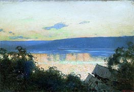 Evening on Volga, 1888 von Isaac Levitan | Leinwand Kunstdruck