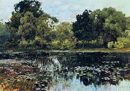 Overgrowned Pond, 1887 von Isaac Levitan | Leinwand Kunstdruck