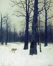 Wood in Winter, 1885 von Isaac Levitan | Leinwand Kunstdruck