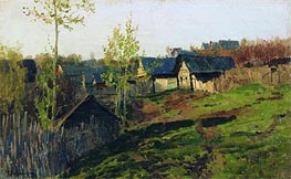 The Log Huts Shined by the Sun | Isaac Levitan | Gemälde Reproduktion