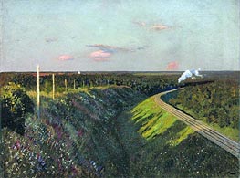 Train in Way | Isaac Levitan | Painting Reproduction