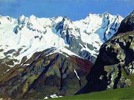 Isaac Levitan | Mont Blanc Mountains | Giclée Canvas Print