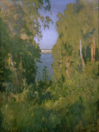 Schlucht, 1898 von Isaac Levitan | Leinwand-Kunstdruck