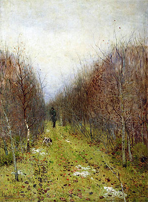 Autumn. Hunter, 1880 | Isaac Levitan | Giclée Leinwand Kunstdruck