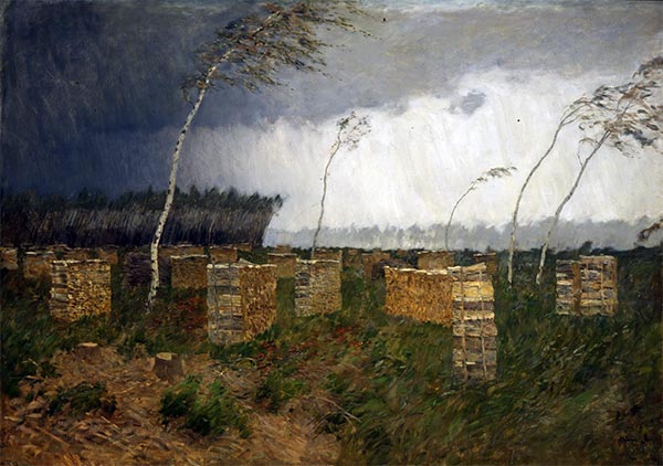 Sturm. Regen, 1899 | Isaac Levitan | Giclée Leinwand Kunstdruck
