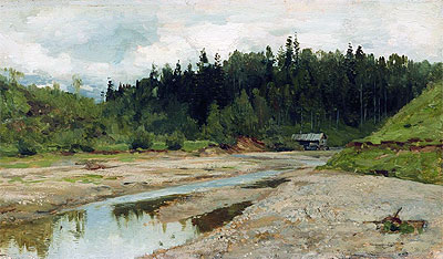 Wood Small River, c.1886/87 | Isaac Levitan | Giclée Leinwand Kunstdruck