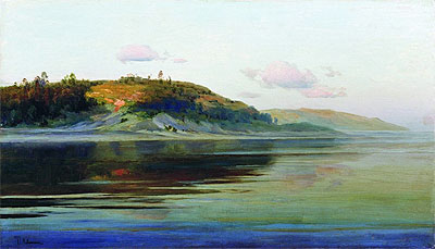 Sommerabend. Fluss, c.1890/96 | Isaac Levitan | Giclée Leinwand Kunstdruck