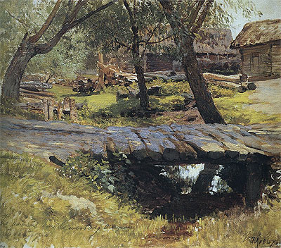 The Bridge. Savvinskaya Sloboda, 1884 | Isaac Levitan | Giclée Leinwand Kunstdruck
