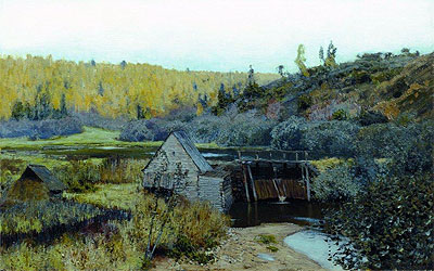 Autumn. Mill. Reach, 1888 | Isaac Levitan | Giclée Leinwand Kunstdruck