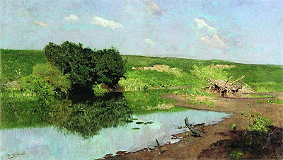 Landschaft, 1883 | Isaac Levitan | Giclée Leinwand Kunstdruck
