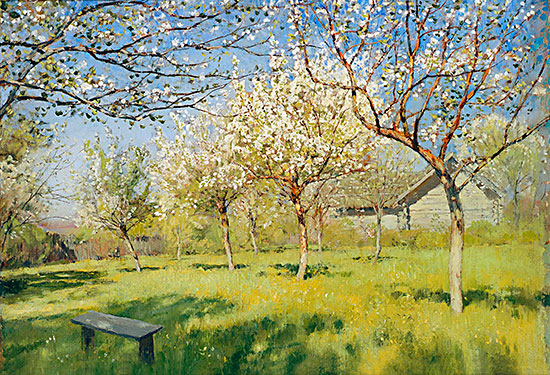 Isaac Levitan | Blossoming Apple-Trees, 1896 | Giclée Canvas Print