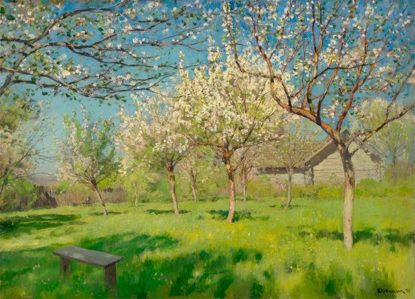 Blossoming Apple-Trees, 1896 | Isaac Levitan