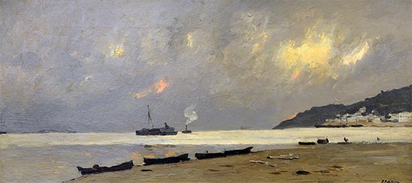 Jurjewez. Wolkiger Tag an der Wolga, 1890s | Isaac Levitan