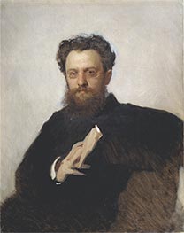 Porträt von Adrian Viktorovich Prakhov, 1879 von Ivan Kramskoy | Leinwand Kunstdruck