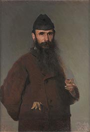 Porträt des Künstlers Alexander Litovchenko, 1878 von Ivan Kramskoy | Leinwand Kunstdruck