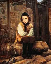 Ein beleidigter jüdischer Junge, 1874 von Ivan Kramskoy | Leinwand Kunstdruck