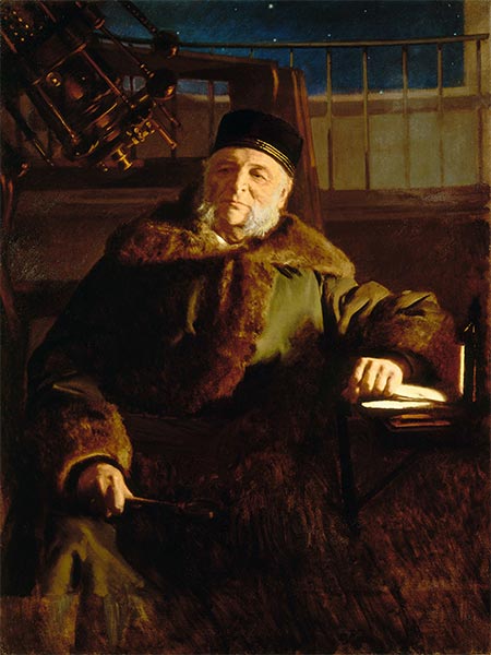 Ivan Kramskoy | Porträt des Astronomen Otto Wassiljewitsch Struve, 1886 | Giclée Leinwand Kunstdruck