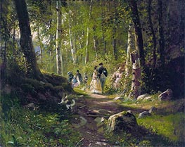 A Walk in the Forest, 1869 von Ivan Shishkin | Leinwand Kunstdruck