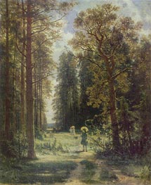 Weg im Wald, 1880 von Ivan Shishkin | Leinwand Kunstdruck