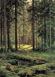 Pine Forest, Sunny Day | Ivan Shishkin | Gemälde Reproduktion