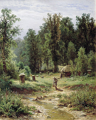 Apiary in the Wood, 1876 | Ivan Shishkin | Giclée Leinwand Kunstdruck