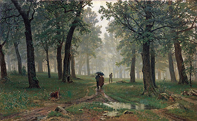 Rain in an Oak Forest, 1891 | Ivan Shishkin | Giclée Canvas Print