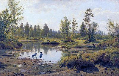 The Polesye Moorlands, 1890 | Ivan Shishkin | Giclée Leinwand Kunstdruck