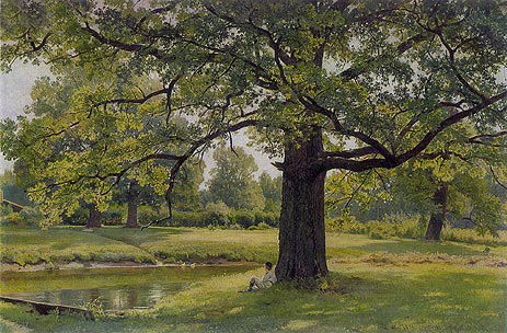 Oak Trees in Old Peterhof, 1891 | Ivan Shishkin | Giclée Leinwand Kunstdruck
