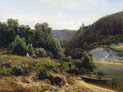 At the Monastery, 1870 | Ivan Shishkin | Giclée Canvas Print