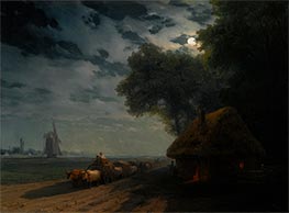 Aivazovsky | Ukrainian Landscape at the Moon | Giclée Canvas Print