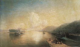 Aivazovsky | The Volga at Zhigulev Hills | Giclée Canvas Print