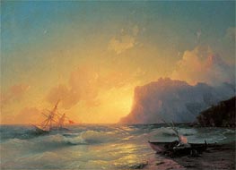 The Sea at Koktebel, 1853 by Aivazovsky | Canvas Print