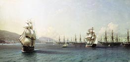 Die Schwarzmeerflotte bei Feodosia | Aivazovsky | Gemälde Reproduktion