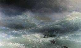 The Wave, the Billow, 1889 by Aivazovsky | Canvas Print