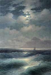 Aivazovsky | View of the Sea by Moonlight | Giclée Canvas Print